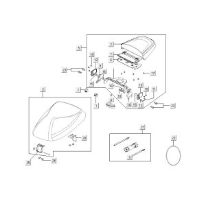 Sella Kymco Agility 12' 4 tempi nera