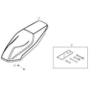 Sella Kymco Agility 16'+ 4 tempi in argento metallizzato opaco