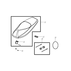 sella kymco Agility FR 12' 4 tempi Euro 4 blu