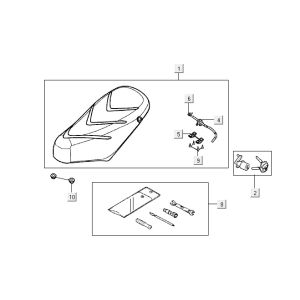 Sella Kymco Super9 2 tempi nuovo modello argento