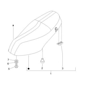 Sella Piaggio Zip 2000 4 tempi AC