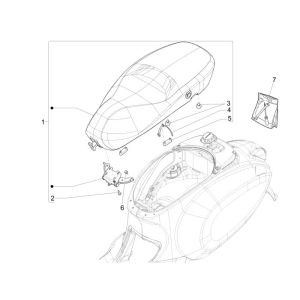 Sella Vespa Primavera 50 2 tempi AC beige