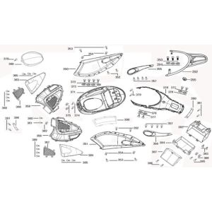 Parabrezza per moto - Scatola porta casco - portapacchi posteriore Edwards Tomorrow Legend bianco