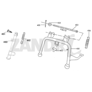 Cavalletto centrale - Cavalletto laterale Santini Capri marrone