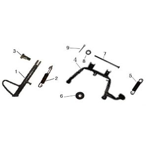 Cavalletto centrale - Cavalletto laterale China GT blu