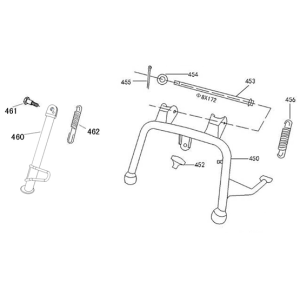 Cavalletto centrale - Cavalletto laterale Kreidler Flory Classic argento