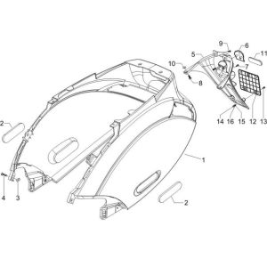 Parabrezza moto Piaggio Zip 2000 4 tempi AC bianco 724