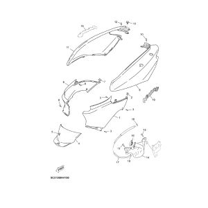Parabrezza moto Yamaha Neo's 4-Stroke 2008 → porta parabrezza laterale AGM-LX-Anthracite