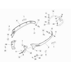 Minigonne laterali - Maniglia passeggero Vespa LX 50 2 tempi AC blu celeste 241/A