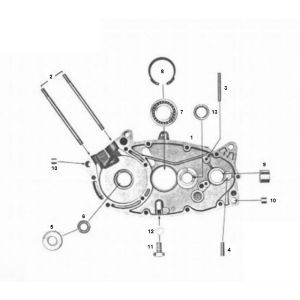 Carterhelt destro Zundapp 4 velocità vecchio tipo