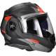 Casco modulare (mentoniera reversibile) LS2 Advant X Oblivion FF901 titanio nero opaco rosso