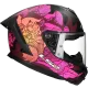 Casco integrale LS2 Rapid III Poppies II FF820 nero opaco / rosa