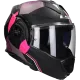 Casco modulare (mentoniera reversibile) LS2 Advant X Ultra FF901 nero opaco / rosa