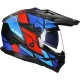 Casco adventure LS2 Pioneer II Block MX702 nero / rosso / blu