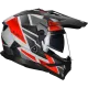 Casco adventure LS2 Pioneer II Block MX702 grigio / rosso