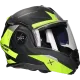 Casco modulare (mentoniera reversibile) LS2 Advant X Oblivion FF901 nero opaco / giallo fluo