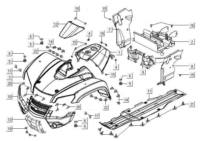 Coperchio anteriore MXU 400