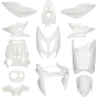 Kit Carene Yamaha Aerox / MBK Nitro Bianco (fino al 2013) 12 pezzi Mezoly