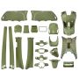 Kit carene Agm VX(S) / Btc Riva(S) / GTS Toscana / Senzo Rivalux verde oliva 21-pezzi
