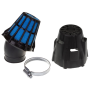 Powerfilter/filtro aria open sport 46mm attacco carburatore/angolo 30 gradi nero/blu Polini 203.0097