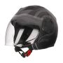 Casco jet Vito Isola nero opaco - titanio