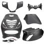 Kit Carene SP look Piaggio Zip 2000-> antracite opaco + illuminazione LED DMP - 6 pezzi