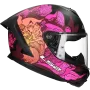 Casco integrale LS2 Rapid III Poppies II FF820 nero opaco / rosa