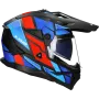 Casco adventure LS2 Pioneer II Block MX702 nero / rosso / blu