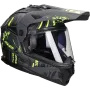 Casco adventure LS2 Pioneer II Crazy MX702 nero opaco / giallo fluo