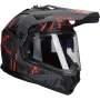 Casco adventure LS2 Pioneer II Crazy MX702 nero opaco / rosso