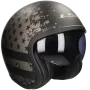 Casco jet LS2 Spitfire II Black Flag OF599 nero opaco