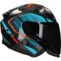 Casco jet LS2 Infinity II Carbon Urus OF603 blu / rosso