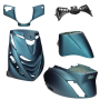 Kit carene Piaggio Zip 2000 SP verde petrolio opaco metallizzato (green/blue) 5 pezzi