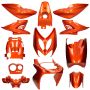Kit Carene Yamaha Aerox / MBK Nitro Arancione Candy (fino al 2013) 12 pezzi Mezoly