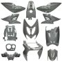 Kit Carene Yamaha Aerox / MBK Nitro Grigio Nardo (fino al 2013) 12 pezzi Mezoly