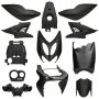 Kit Carene Yamaha Aerox / MBK Nitro Nero Opaco (fino al 2013) 12 pezzi Mezoly